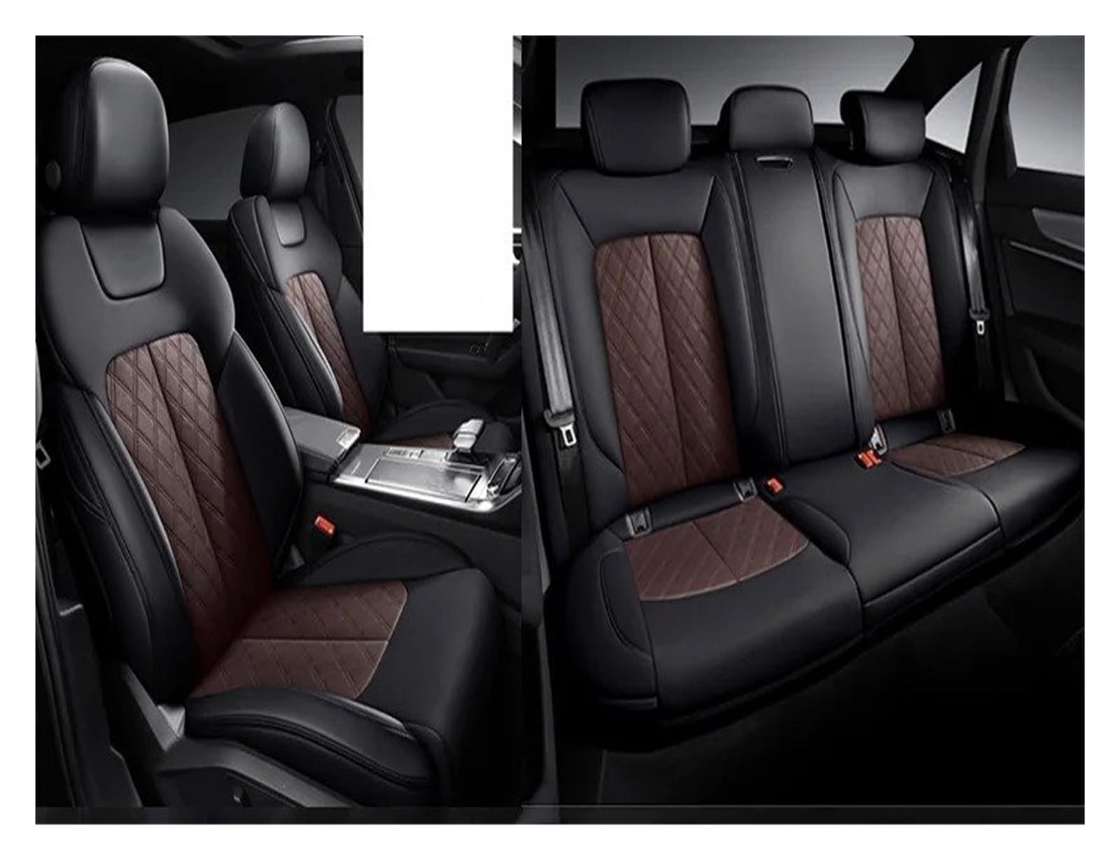 NVETJMUA Auto Schonbezüge Für Hyundai Für I30 Für Ix35 Für Kona Für I40 Für Tucson Für Accent Für Solaris Für Sonata Für Lafesta Autositzbezug Sitzbezüge Auto(5Piece-Black Coffee) von NVETJMUA