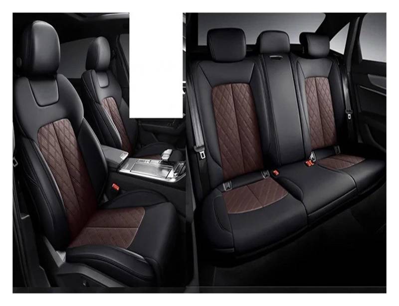 NVETJMUA Auto Schonbezüge Für Hyundai Für I30 Für Ix35 Für Kona Für I40 Für Tucson Für Accent Für Solaris Für Sonata Für Lafesta Autositzbezug Sitzbezüge Auto(5Piece-Black Coffee) von NVETJMUA