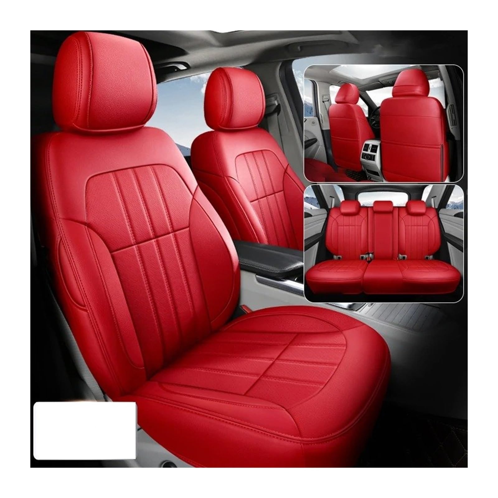 NVETJMUA Auto Schonbezüge Für Hyundai Für Tucson Für Kona Für Ix35 Für I40 Für Solaris Für Creta Für I30 Für Elantra Auto Sitzbezüge Sitzbezüge Auto(Red) von NVETJMUA