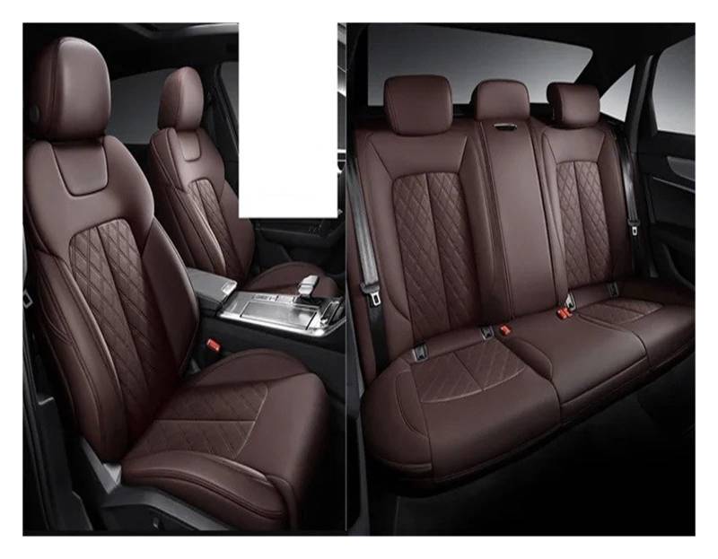 NVETJMUA Auto Schonbezüge Für Jeep Für Compass Für Grand Für Cherokee Wj Wk2 Für Renegade Für Wrangler Autositzbezug Sitzbezüge Auto(5Piece-Coffee) von NVETJMUA