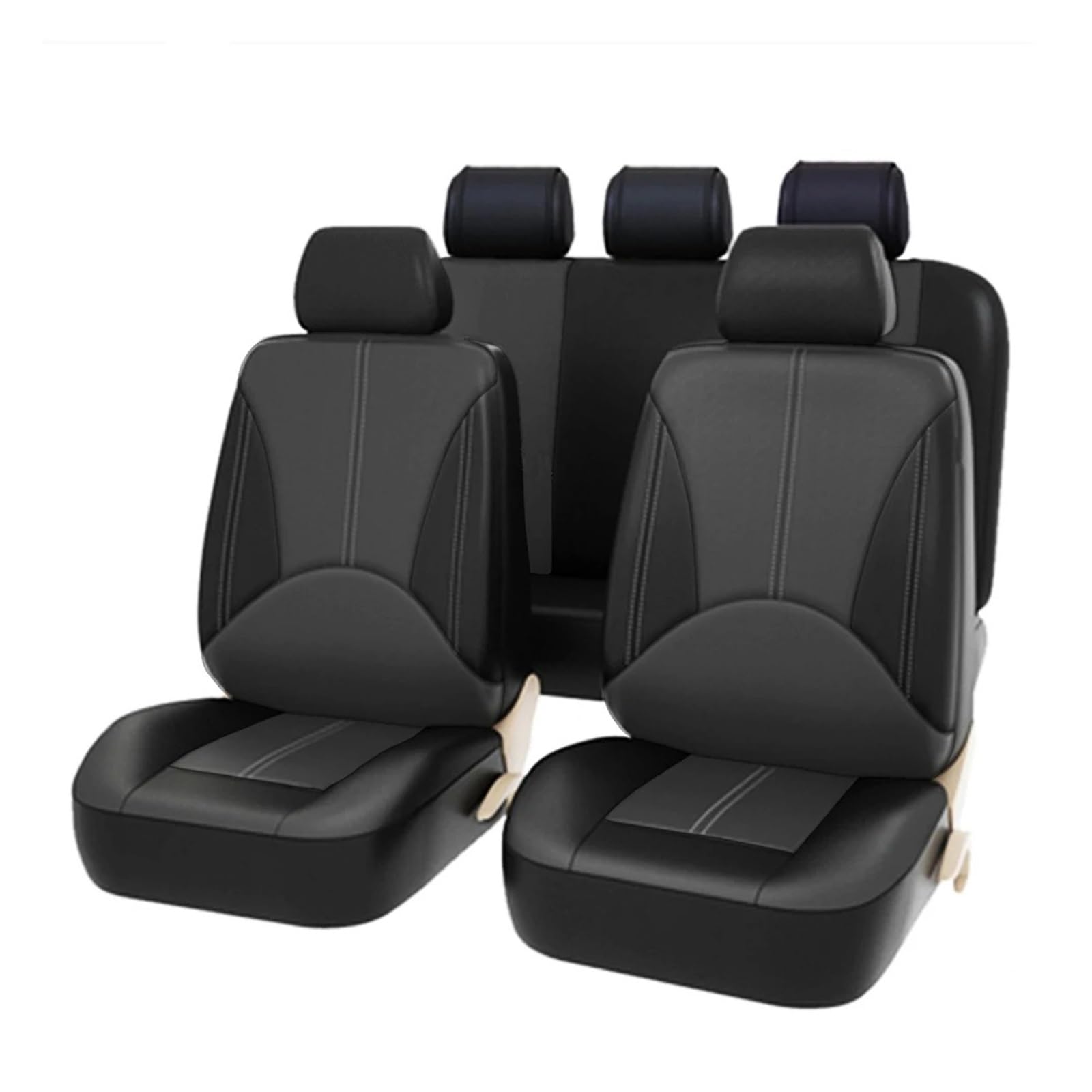 NVETJMUA Auto Schonbezüge Für Jeep Für Wrangler Für Sahara Für Commander Für Cherokee Für Compass Für Renegade Für Grand Für Cherokee WK Autositzbezüge Sitzbezüge Auto(B-5Seats-Grey) von NVETJMUA