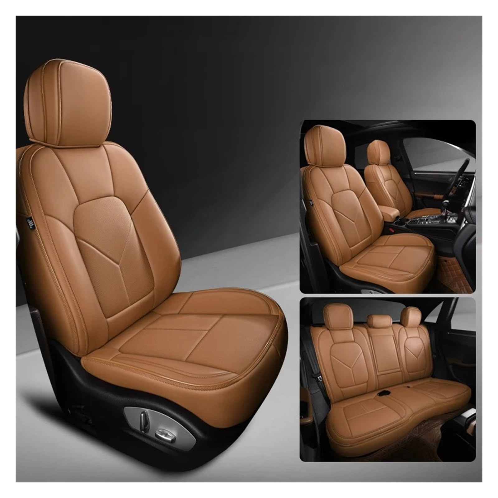 NVETJMUA Auto Schonbezüge Für Jetour Für X70 Für Plus Für Dashing Autositzbezug Autozubehör Sitzbezüge Auto(5Piece-Brown) von NVETJMUA