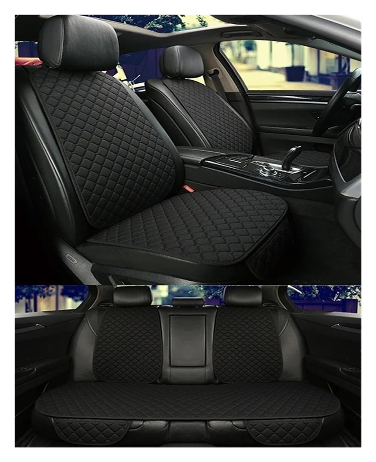 NVETJMUA Auto Schonbezüge Für Lexus ES CT IST GS GX LS LX NX RX Für GS450H LS350 LS430 LS460 LX570 NX200 Leinen Auto Sitzbezug Sitzkissen Sitzbezüge Auto(Black 5 seat) von NVETJMUA
