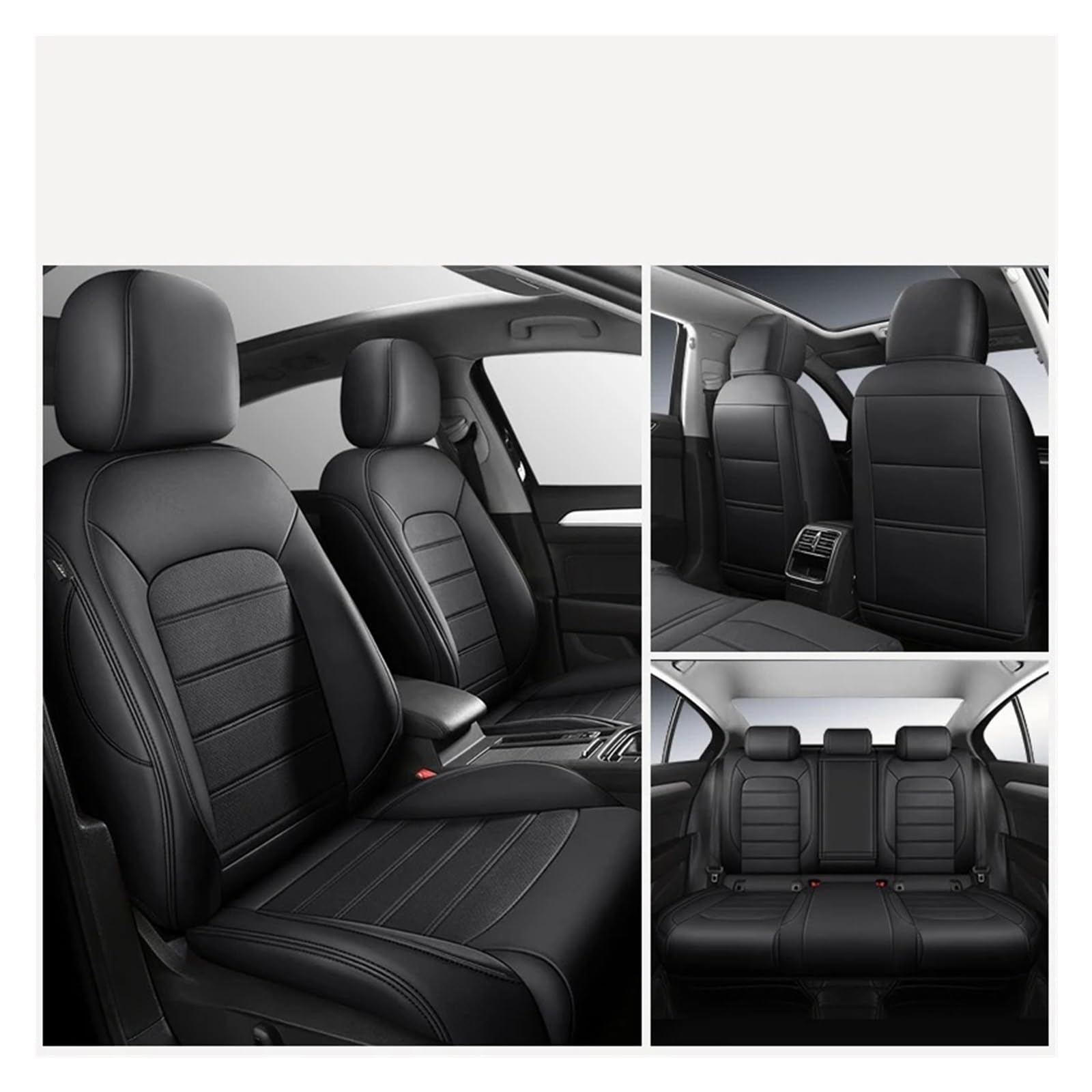 NVETJMUA Auto Schonbezüge Für Mg Für Zs Hs Ev 4 Für Mulan 5 Autositzbezüge Auto-Innenausstattung Sitzbezüge Auto(5Piece-Black) von NVETJMUA