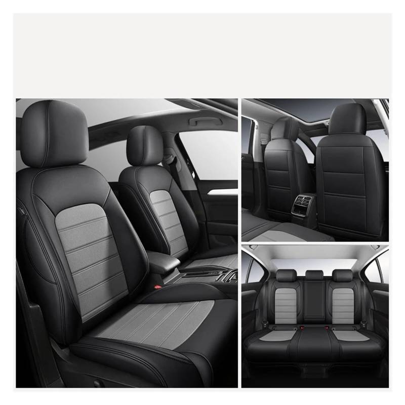 NVETJMUA Auto Schonbezüge Für Mg Für Zs Hs Ev 4 Für Mulan 5 Autositzbezüge Auto-Innenausstattung Sitzbezüge Auto(5Piece-Black Gray) von NVETJMUA