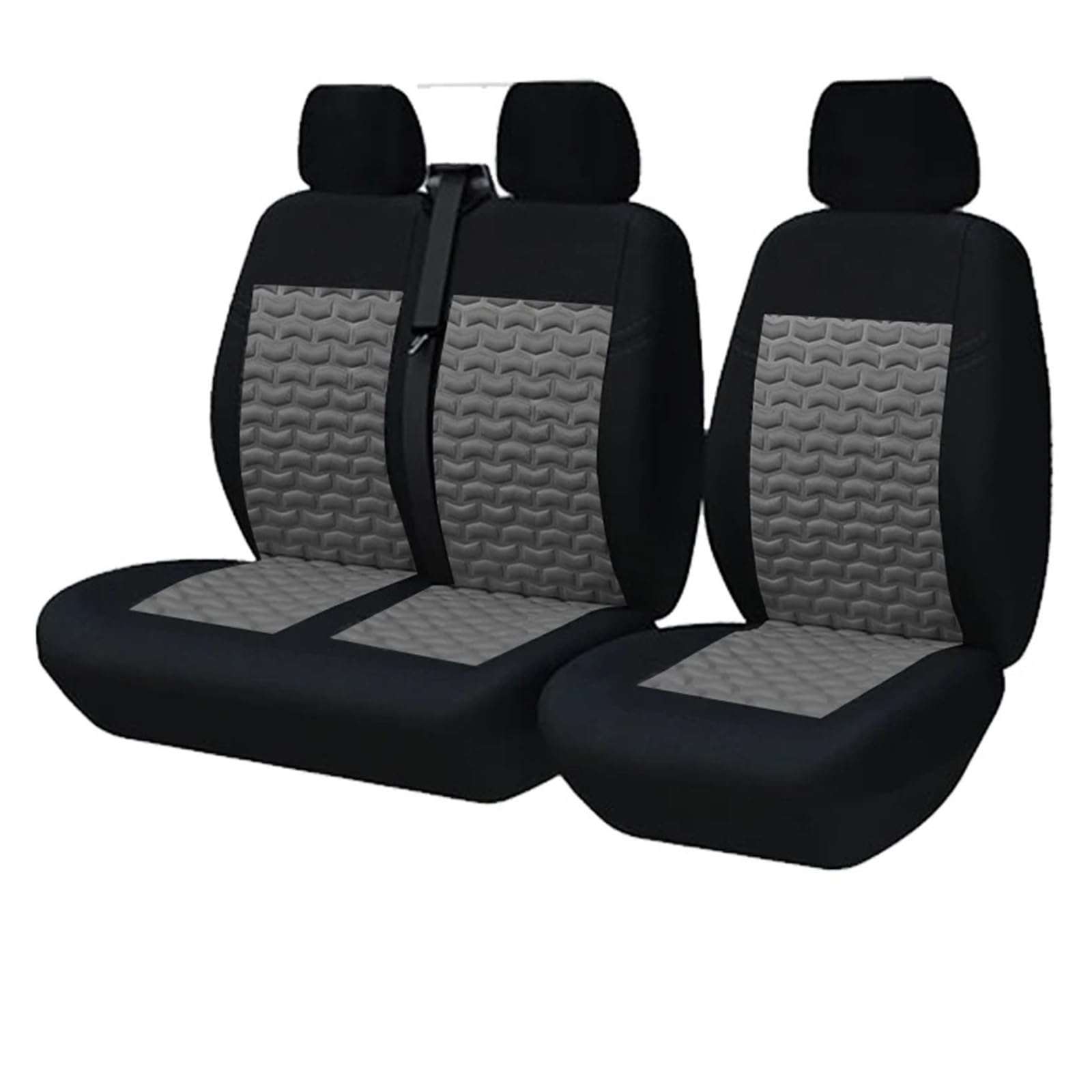 NVETJMUA Auto Schonbezüge Für Mk6 Für Transit Für Ford Für Transit 2 + 1 Universal Auto Sitzbezüge Fit Für Die Meisten LKW Vans Auto Zubehör Innen Sitzbezüge Auto(Gray) von NVETJMUA