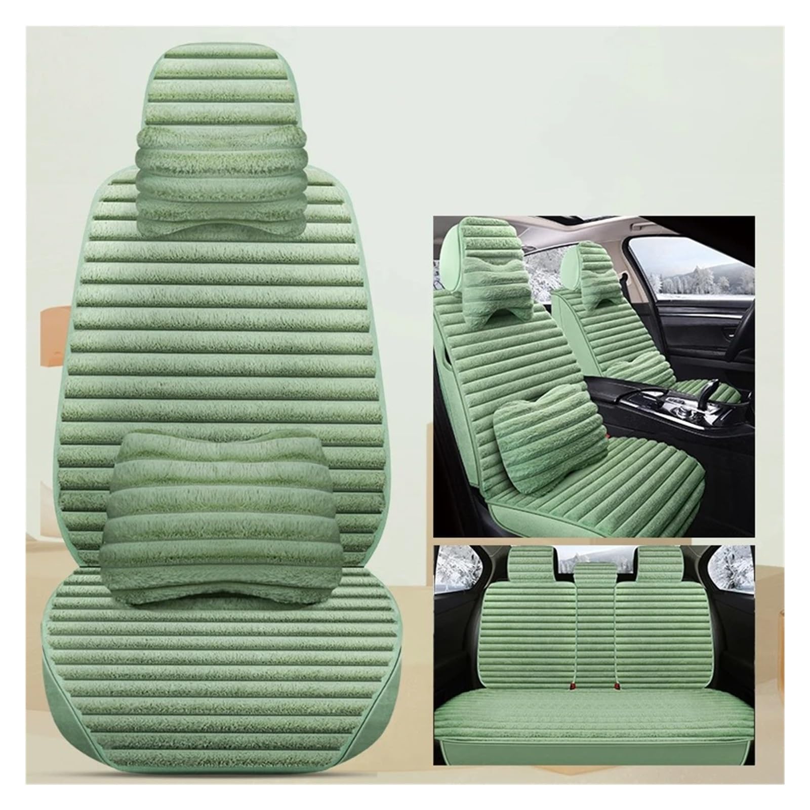 NVETJMUA Auto Schonbezüge Für Nissan Für Qashqai J11 Winter Universal Plüsch Autositzbezüge Komplettset Sitzbezüge Auto(B-9 Piece) von NVETJMUA