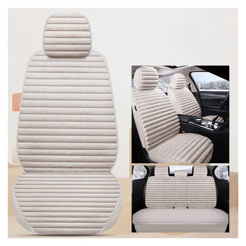 NVETJMUA Auto Schonbezüge Für Peugeot 207 208 2008 Winter Universal Plüsch Autositzbezüge Komplettset Sitzbezüge Auto(E-5 Piece) von NVETJMUA
