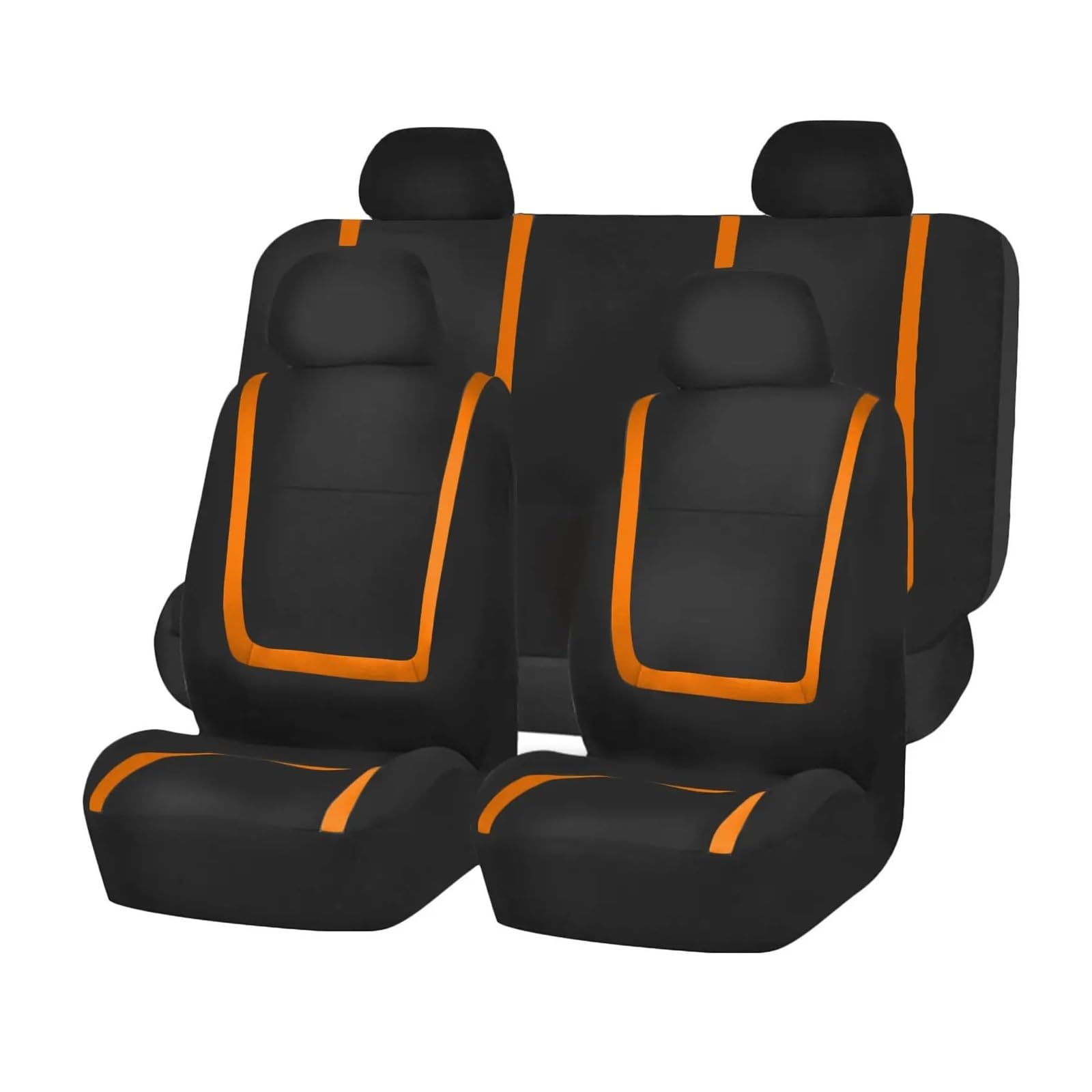 NVETJMUA Auto Schonbezüge Für Peugeot 508 207 307 407 3008 206 2008 208 Sw 308 107 301 408 5008 4008 Für Rifter Für Traveller Für RCZ Autositzbezüge Sitzbezüge Auto(ZT02-5Seats-orange) von NVETJMUA