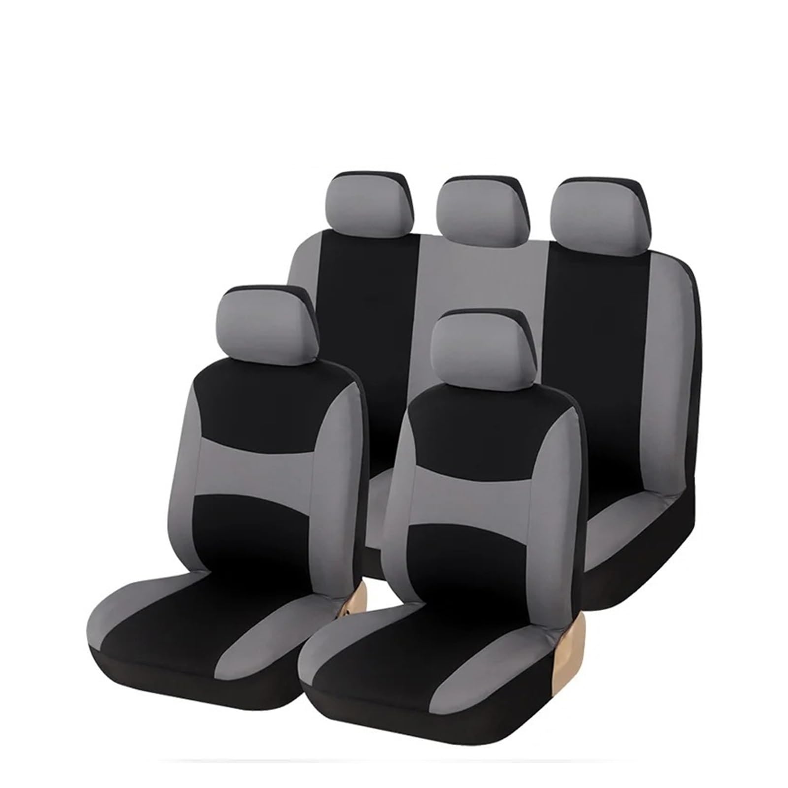 NVETJMUA Auto Schonbezüge Für Peugeot Autositzbezug Airbag-kompatibel Universelles Innenzubehör Sitzbezüge Auto(Gray) von NVETJMUA