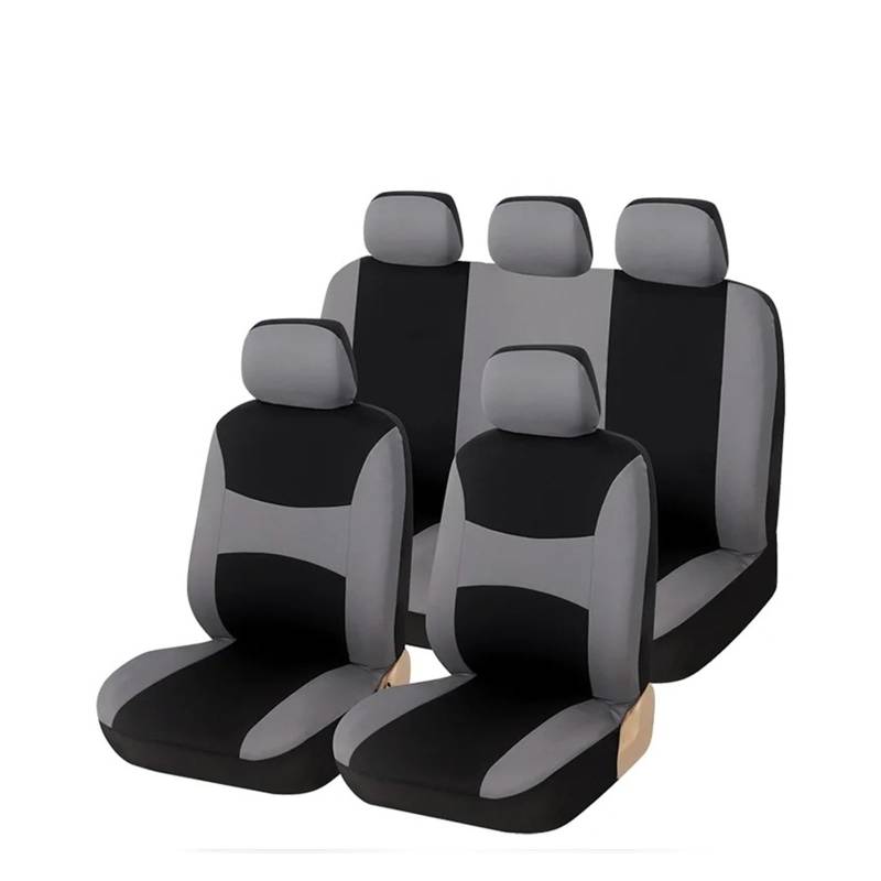 NVETJMUA Auto Schonbezüge Für Peugeot Autositzbezug Airbag-kompatibel Universelles Innenzubehör Sitzbezüge Auto(Gray) von NVETJMUA