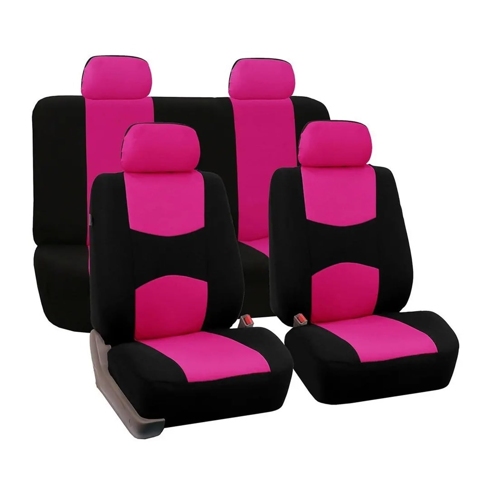 NVETJMUA Auto Schonbezüge Für Sitz Für Ateca Für Arona Für Ibiza Für Leon Für Toledo Für Leon ST Für Cupra Autositzbezüge Sitzbezüge Auto(ZT06-5Seats-rose red) von NVETJMUA