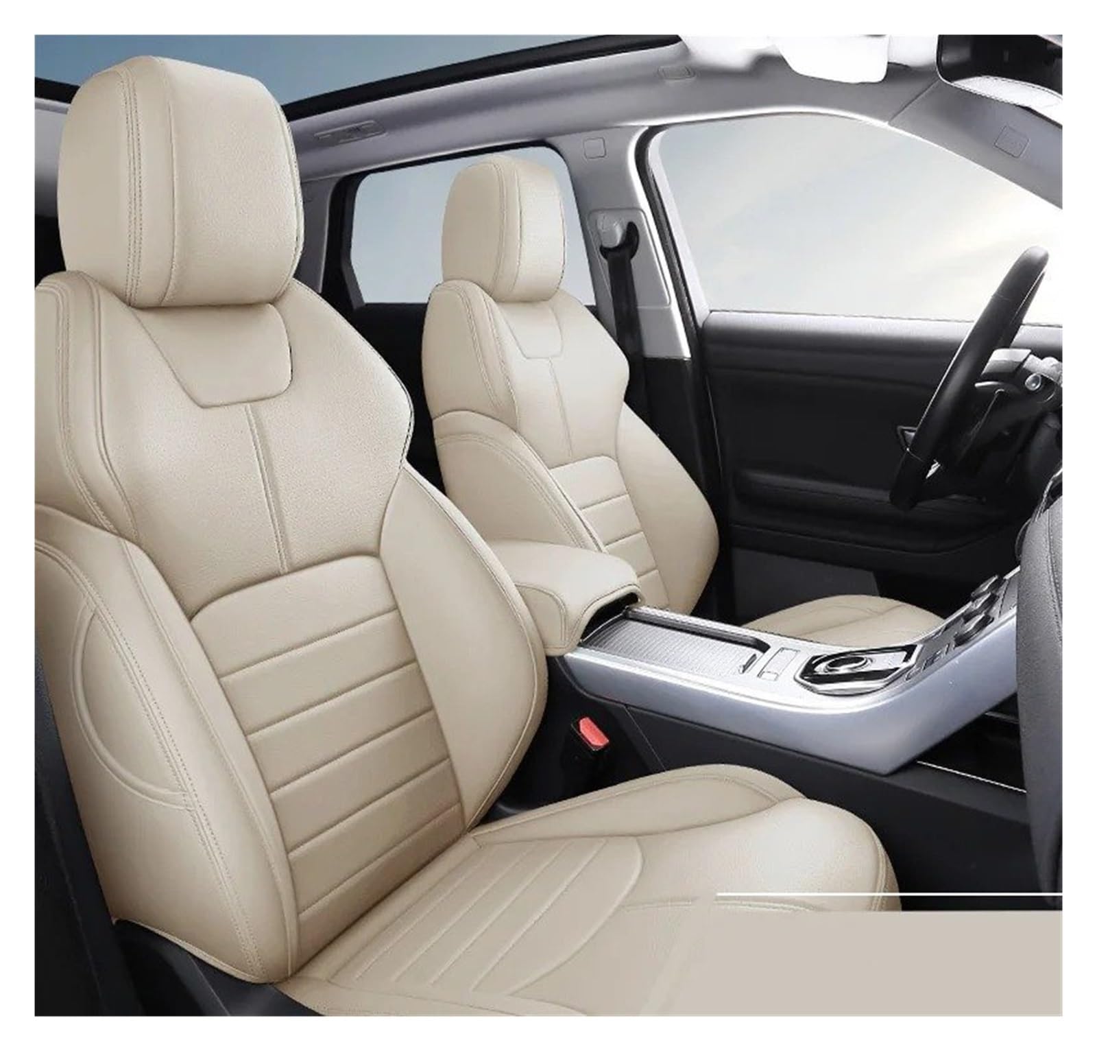 NVETJMUA Auto Schonbezüge Für Subaru Für Impreza Für Legacy XV Für Forester Für Outback Autositzbezug Sitzbezüge Auto(Rice) von NVETJMUA