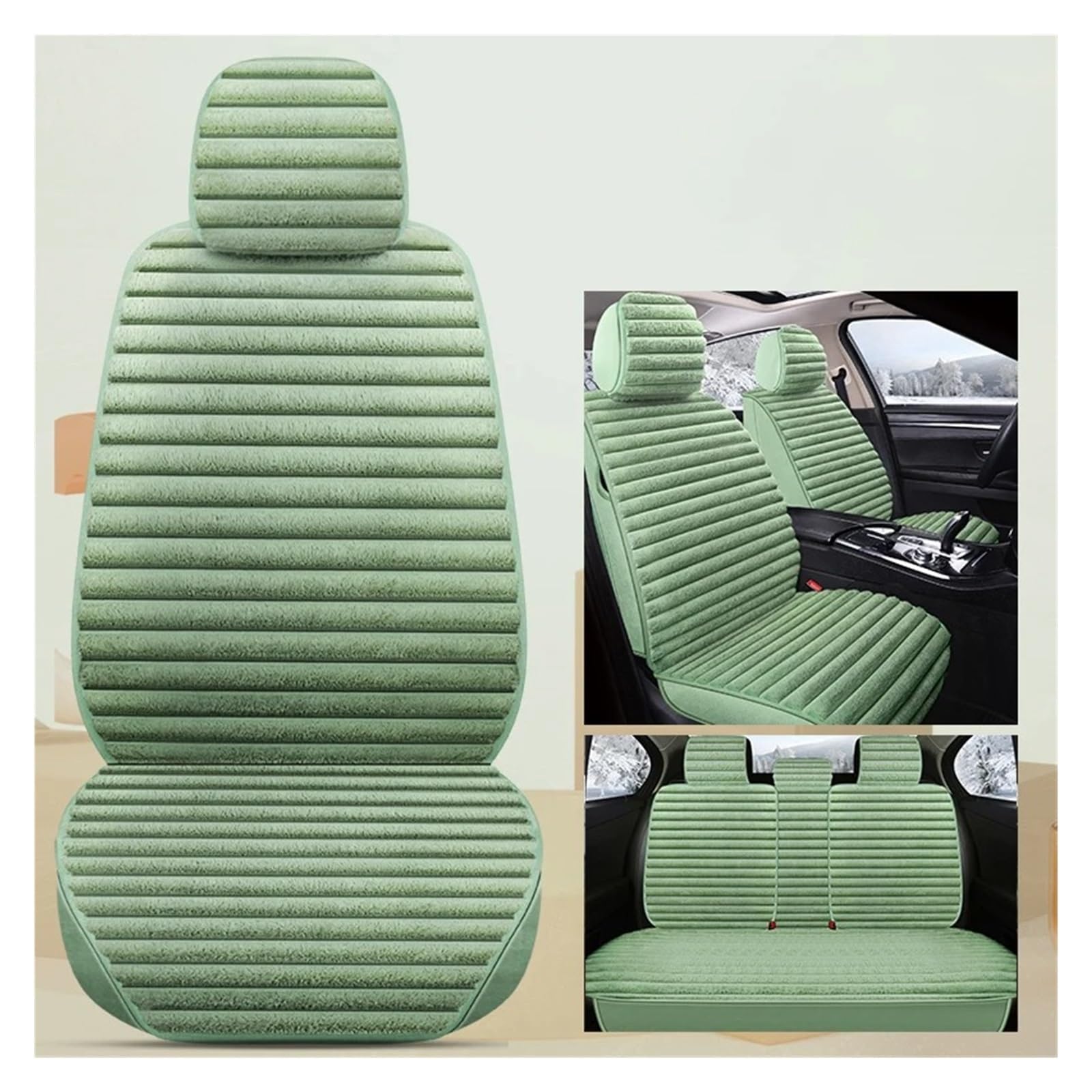 NVETJMUA Auto Schonbezüge Für Toyota Für Aygo Winter Universal Plüsch Autositzbezüge Komplettset Sitzbezüge Auto(C-5 Piece) von NVETJMUA