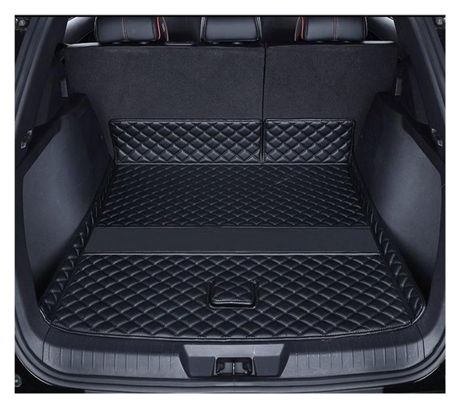 NVETJMUA Kofferraummatten Für BYD Für Seal U Für Sealion 6 Song Plus DMI Auto Kofferraum Matte Hinten Stamm Liner Cargo-Leder Fach Schutz Zubehör Matten Kofferraumschutz(A,with Speaker) von NVETJMUA