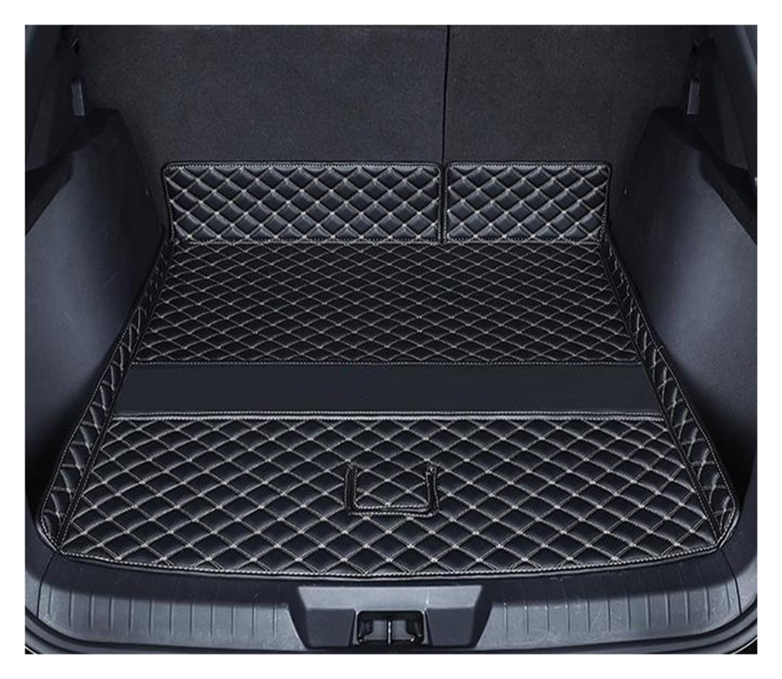 NVETJMUA Kofferraummatten Für BYD Für Seal U Für Sealion 6 Song Plus DMI Auto Kofferraum Matte Hinten Stamm Liner Cargo-Leder Fach Schutz Zubehör Matten Kofferraumschutz(B,No Speaker) von NVETJMUA