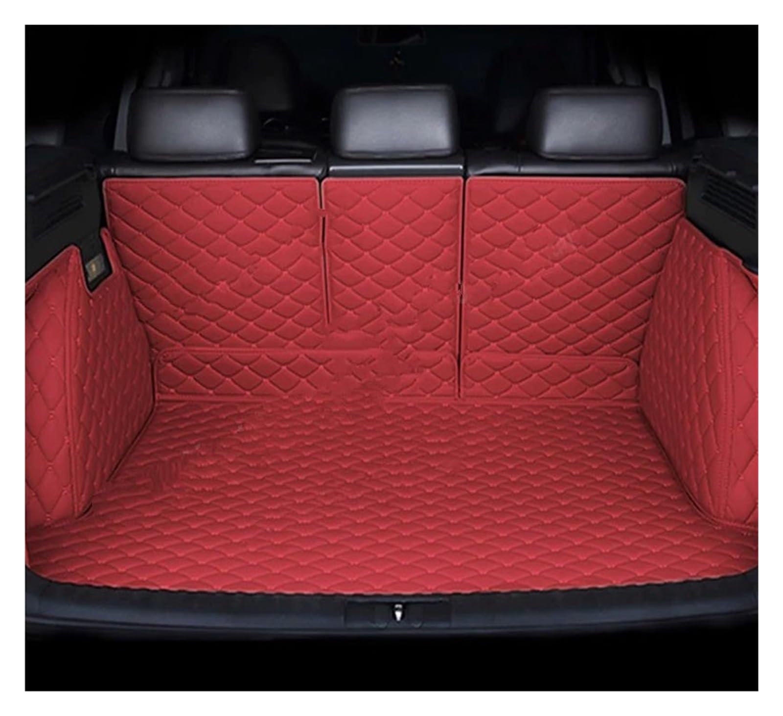 NVETJMUA Kofferraummatten Für Benz Für EQE V295 2022 2023 2024 2025 SUV Auto Kofferraum Matte Boot Abdeckung Fach Teppiche Schlamm Kofferraumschutz(Maroon-B) von NVETJMUA