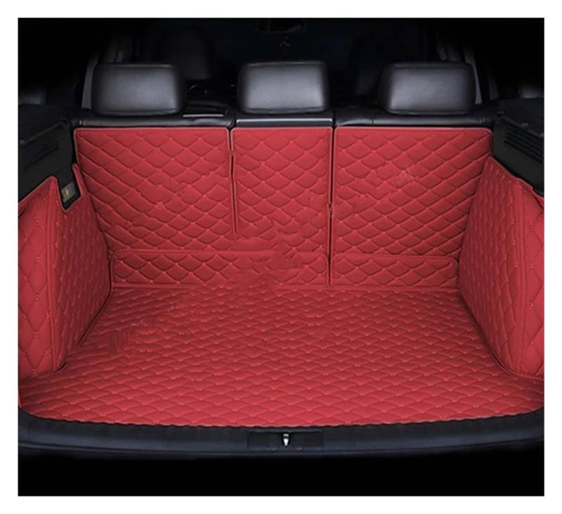 NVETJMUA Kofferraummatten Für Benz Für EQE V295 2022 2023 2024 2025 SUV Auto Kofferraum Matte Boot Abdeckung Fach Teppiche Schlamm Kofferraumschutz(Maroon-B) von NVETJMUA