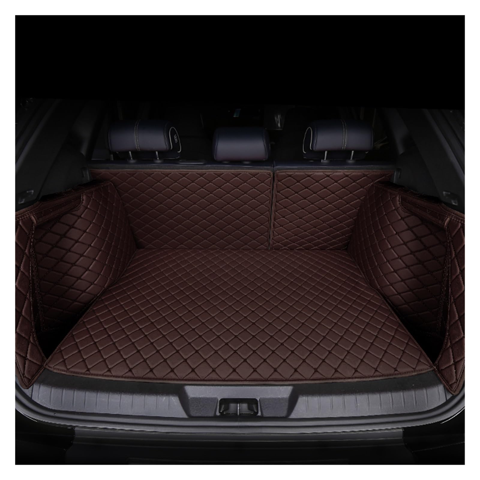 NVETJMUA Kofferraummatten Für Benz W205 W204 W177 W213 Für GLC Für GLA Für GLB W203 W211 W212 wasserdichte Leder Kofferraum Matte Kofferraumschutz(Coffee-B) von NVETJMUA