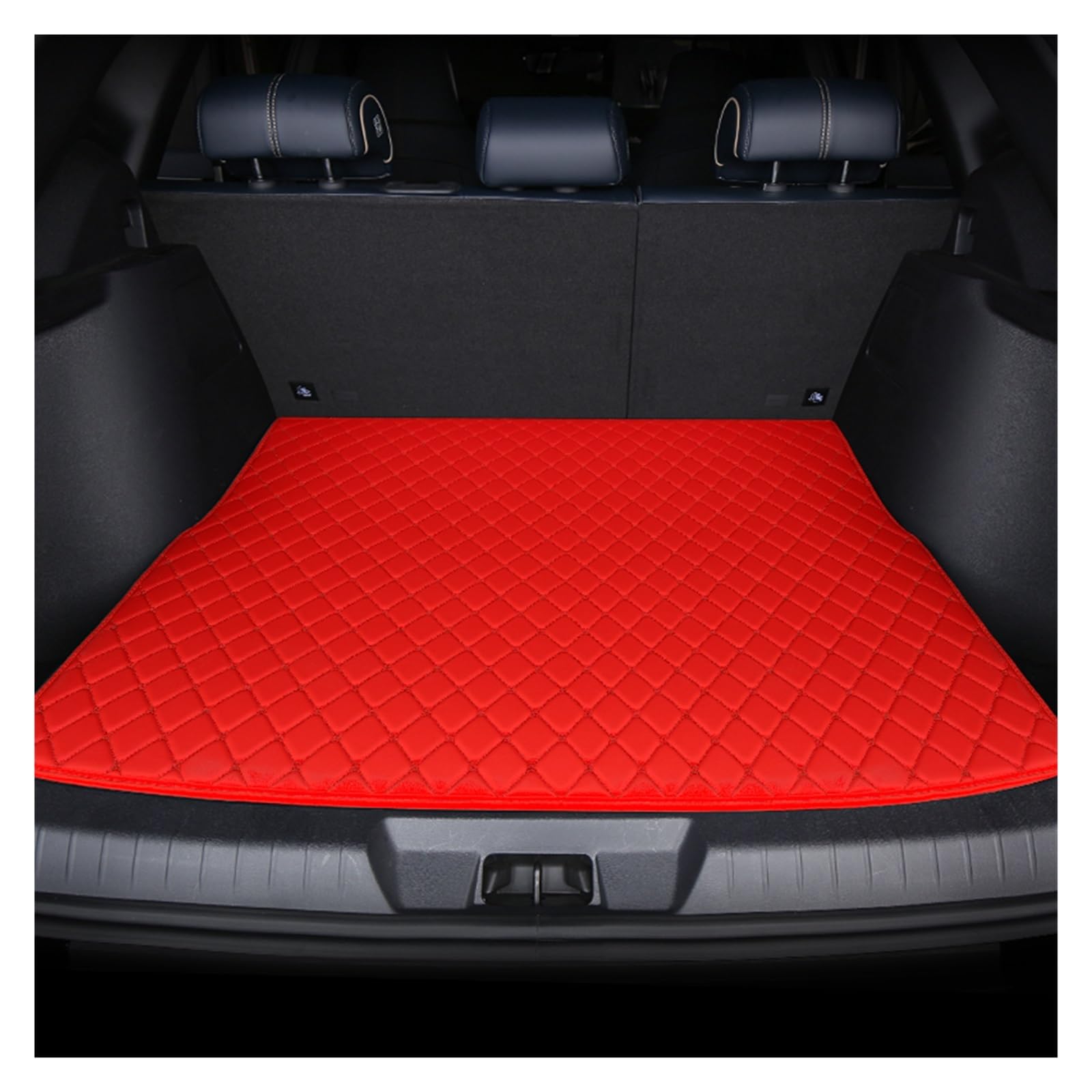 NVETJMUA Kofferraummatten Für Benz W205 W204 W177 W213 Für GLC Für GLA Für GLB W203 W211 W212 wasserdichte Leder Kofferraum Matte Kofferraumschutz(Red-A) von NVETJMUA