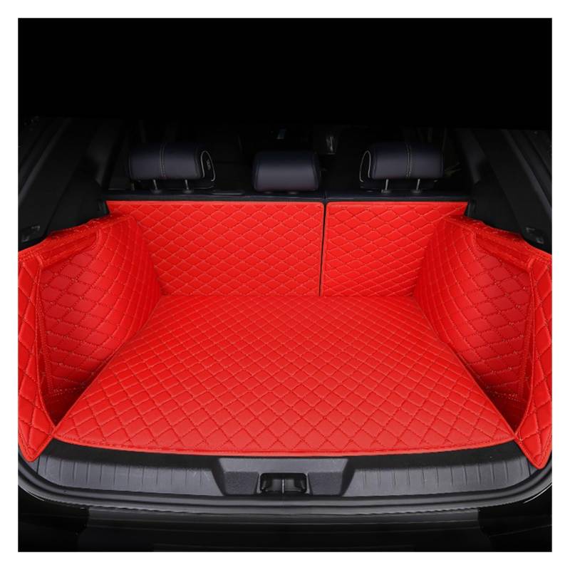 NVETJMUA Kofferraummatten Für Changan Für Uni TV Cs15 35 Plus Cx70 Kofferraum Matte Wasserdichtes Leder Kofferraumschutz(Red-B) von NVETJMUA