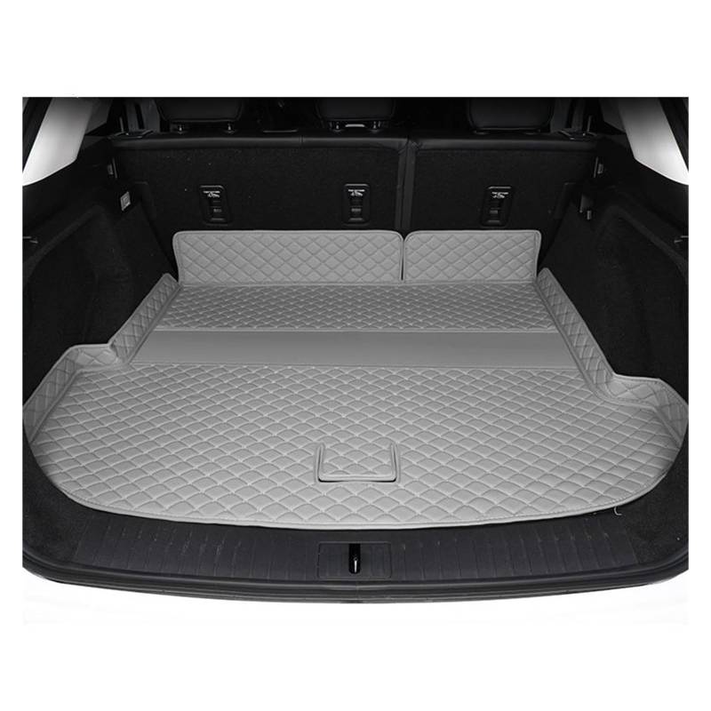 NVETJMUA Kofferraummatten Für Chery Für Exeed RX 2022 2023 2024 Auto Stamm Matten Hinten Fracht Leder Liner Teppich Pads Kofferraumschutz(1 Piece Gray,with Speaker) von NVETJMUA