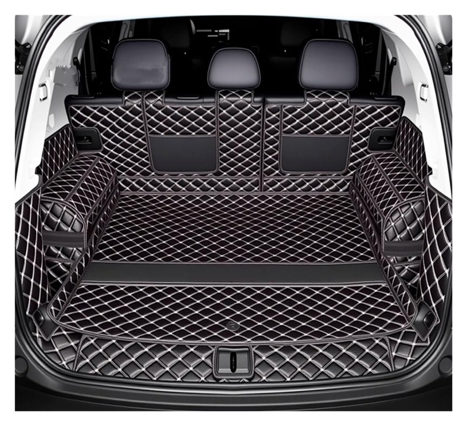 NVETJMUA Kofferraummatten Für Chery Für Jetour T1 2024 2025 Auto Stamm Matten Leder Vollständige Abdeckung Langlebig Cargo Liner Kofferraumschutz(B) von NVETJMUA