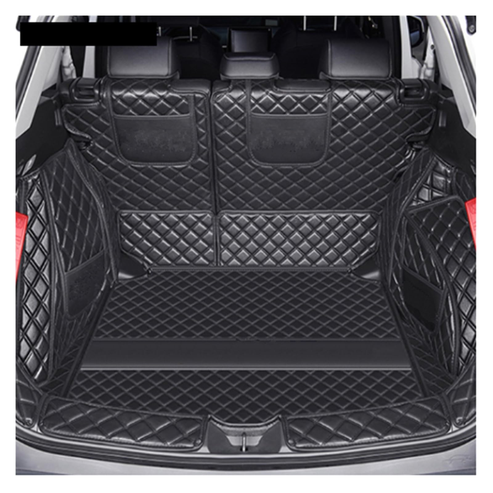 NVETJMUA Kofferraummatten Für Corolla Für Cross 2022 2021 Kofferraum Matte Leder Langlebige Cargo Liner Boot Teppiche Kofferraumschutz(Black with-A) von NVETJMUA
