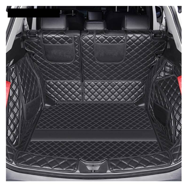 NVETJMUA Kofferraummatten Für Corolla Für Cross 2022 2021 Kofferraum Matte Leder Langlebige Cargo Liner Boot Teppiche Kofferraumschutz(Black with-A) von NVETJMUA