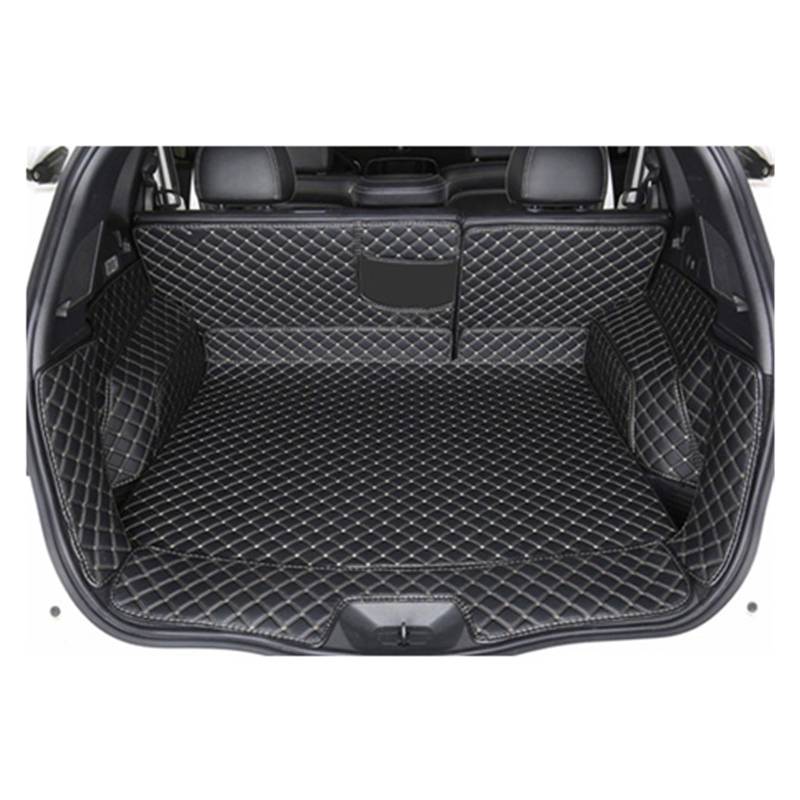 NVETJMUA Kofferraummatten Für Koleos 2019 2020 Kofferraummatten, wasserdichte Kofferraumteppiche, Cargo-Liner-Matten Kofferraumschutz(Black beige) von NVETJMUA