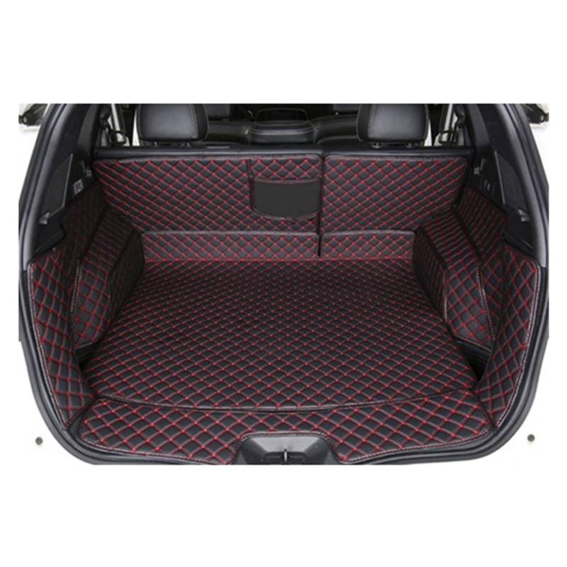 NVETJMUA Kofferraummatten Für Koleos 2019 2020 Kofferraummatten, wasserdichte Kofferraumteppiche, Cargo-Liner-Matten Kofferraumschutz(Black red) von NVETJMUA
