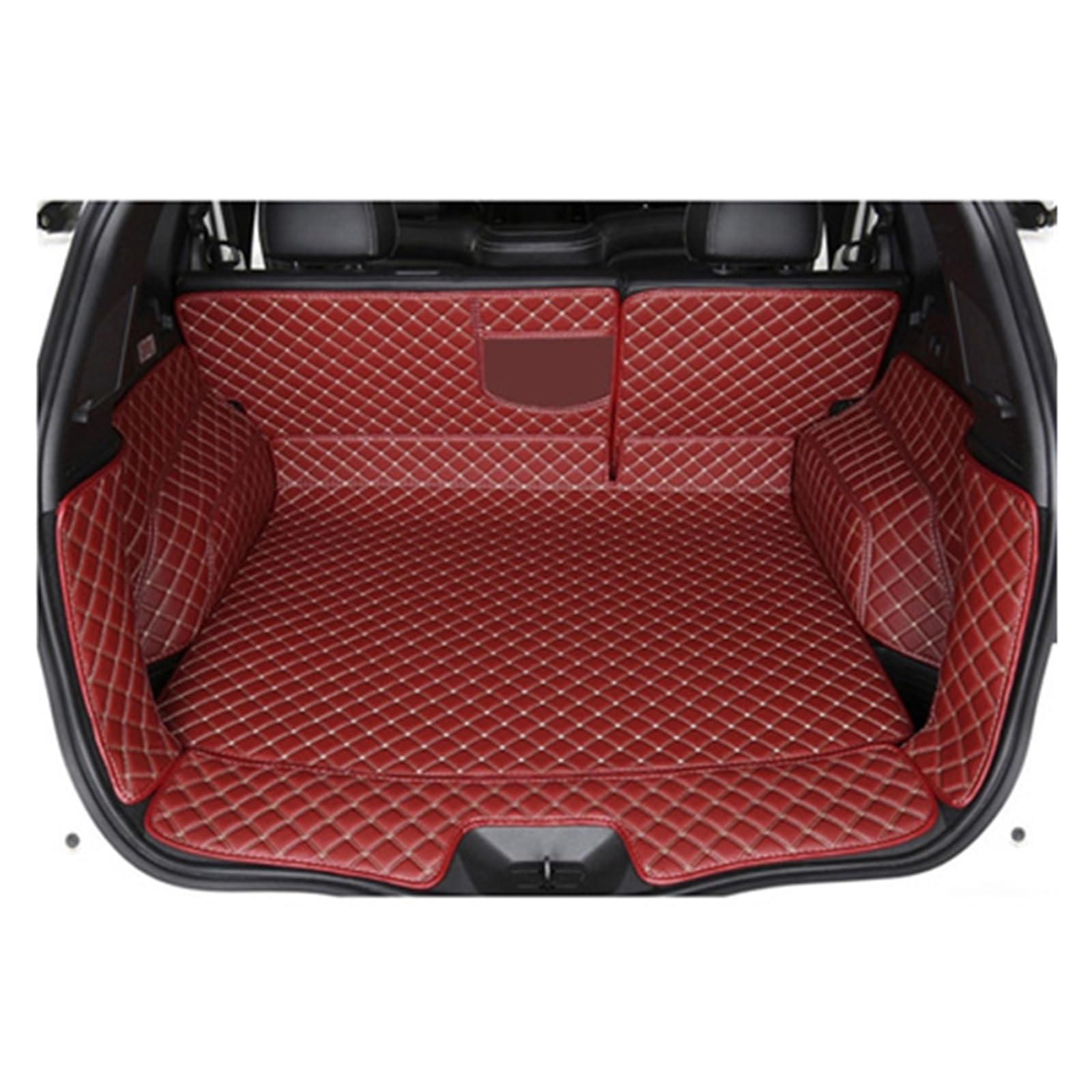 NVETJMUA Kofferraummatten Für Koleos 2019 2020 Kofferraummatten, wasserdichte Kofferraumteppiche, Cargo-Liner-Matten Kofferraumschutz(Wine red) von NVETJMUA