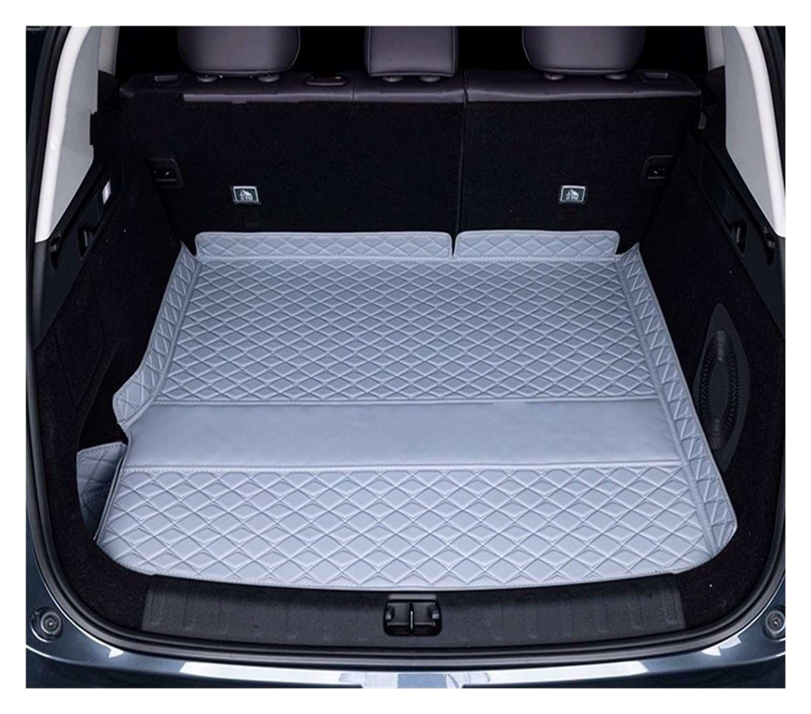 NVETJMUA Kofferraummatten Für Leapmotor C10 2024 2025 Kofferraummatten Leder Langlebige Cargo-Liner Kofferraum Spezielle Umgebene Teppiche Kofferraumschutz(E) von NVETJMUA