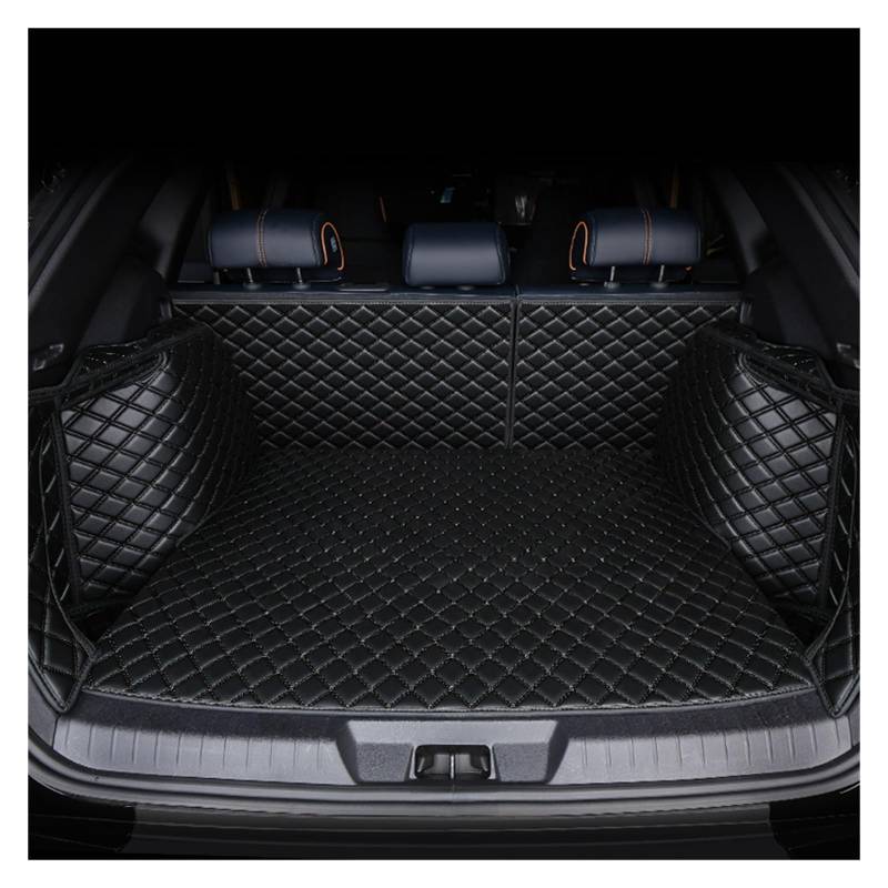 NVETJMUA Kofferraummatten Für MG Für ZS Für HS 2022 Für Mulan 5 6 7 Kofferraum Matte wasserdichte Leder Auto Zubehör Kofferraumschutz(Black-B) von NVETJMUA