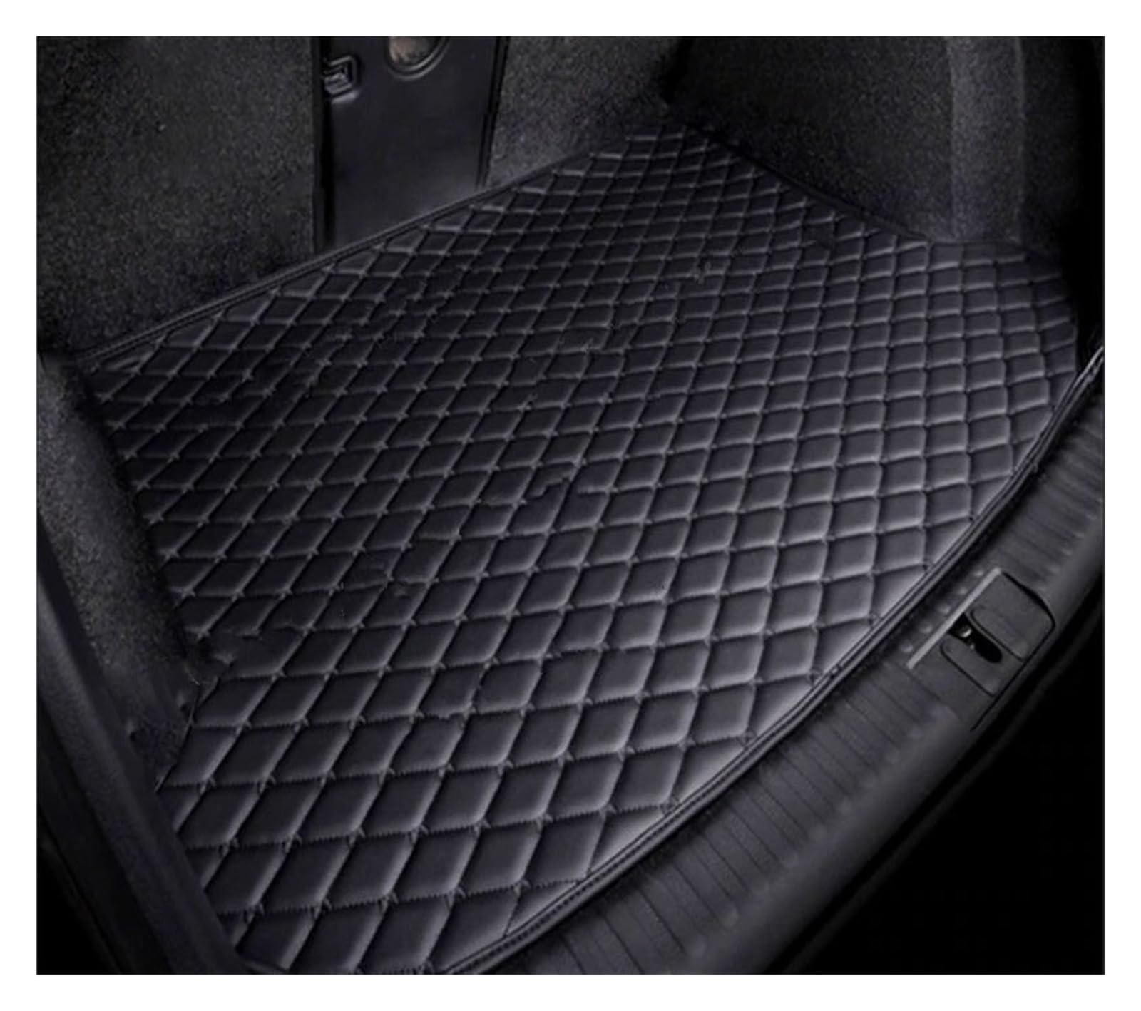 NVETJMUA Kofferraummatten Für MG4 EV EH32 2022 2023 Auto Hinten Stamm Matten Elektrische Fließheck wasserdichte Schutz Pads Auto Matten Teppich Kofferraumschutz(Black Beige-A) von NVETJMUA