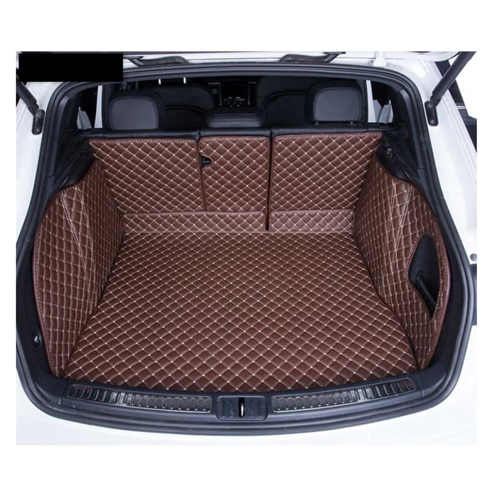 NVETJMUA Kofferraummatten Für Macan 2014 2015 2016 2017 2018 2019 2020 Auto Stamm Matten Kofferraum Teppiche Cargo-Liner Kofferraumschutz(Coffee) von NVETJMUA