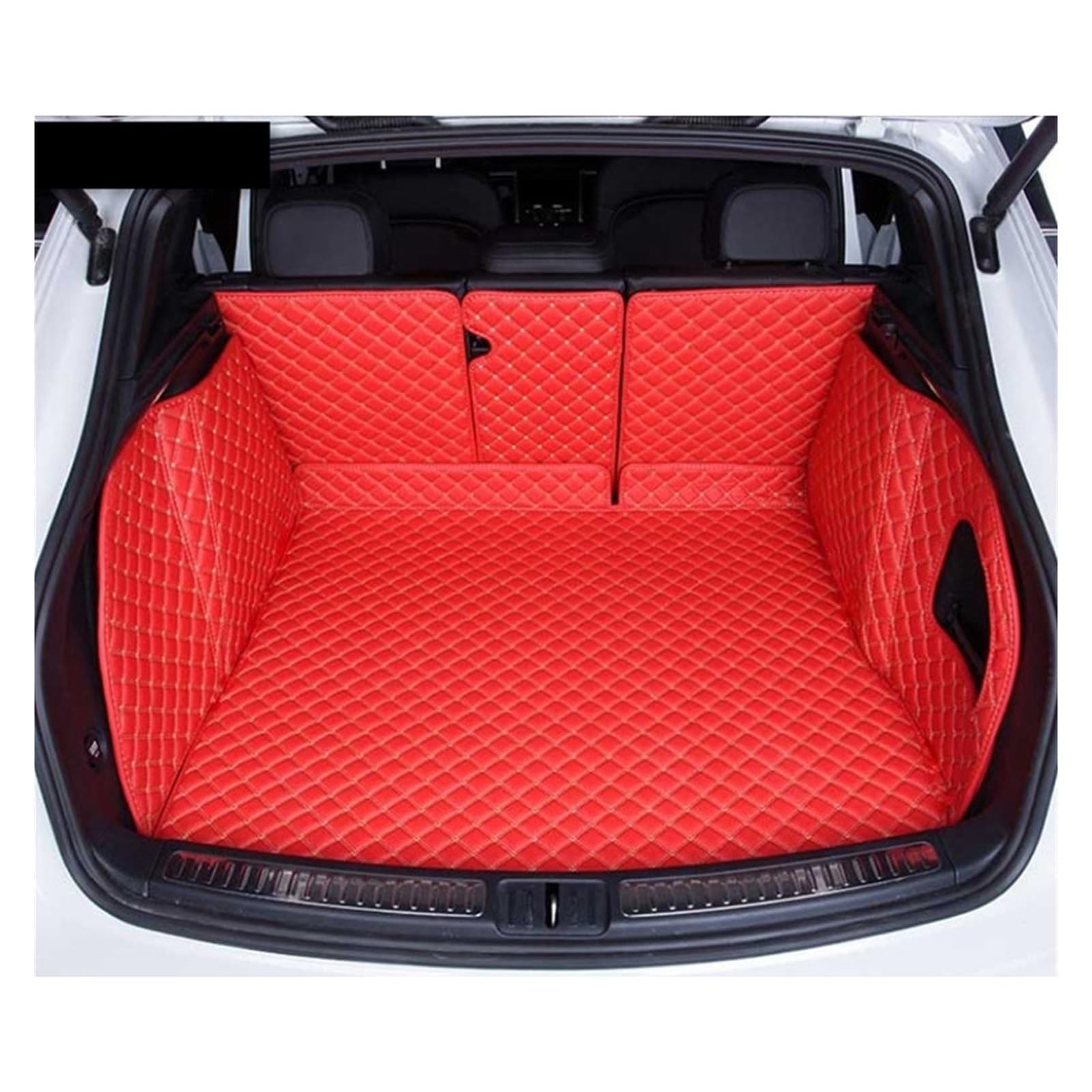 NVETJMUA Kofferraummatten Für Macan 2014 2015 2016 2017 2018 2019 2020 Auto Stamm Matten Kofferraum Teppiche Cargo-Liner Kofferraumschutz(Red) von NVETJMUA