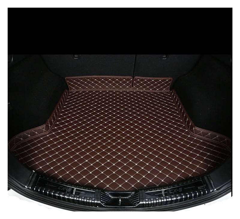 NVETJMUA Kofferraummatten Für Mazda Für CX-5 Für CX5 KF 2017 2018 2019 2020 2021 Leder Hinten Stamm Matte Pad Schutz Protector Kofferraumschutz(Brown 1 Piece) von NVETJMUA