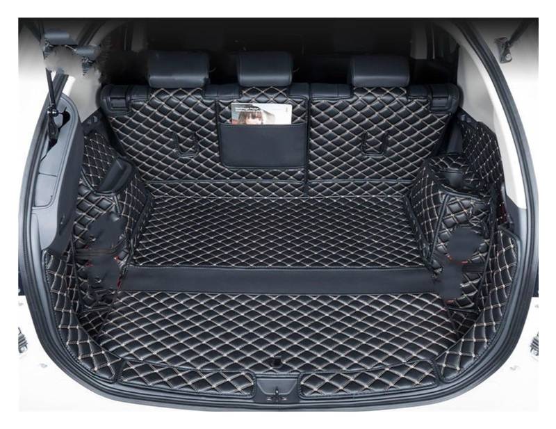 NVETJMUA Kofferraummatten Für Mitsubishi Für Outlander 4WD 2WD 2013 2014 2015 2016 2017 2018 2019 2020 2021 Stamm Matte Matten Kofferraumschutz(5 Seats Black B,4WD) von NVETJMUA