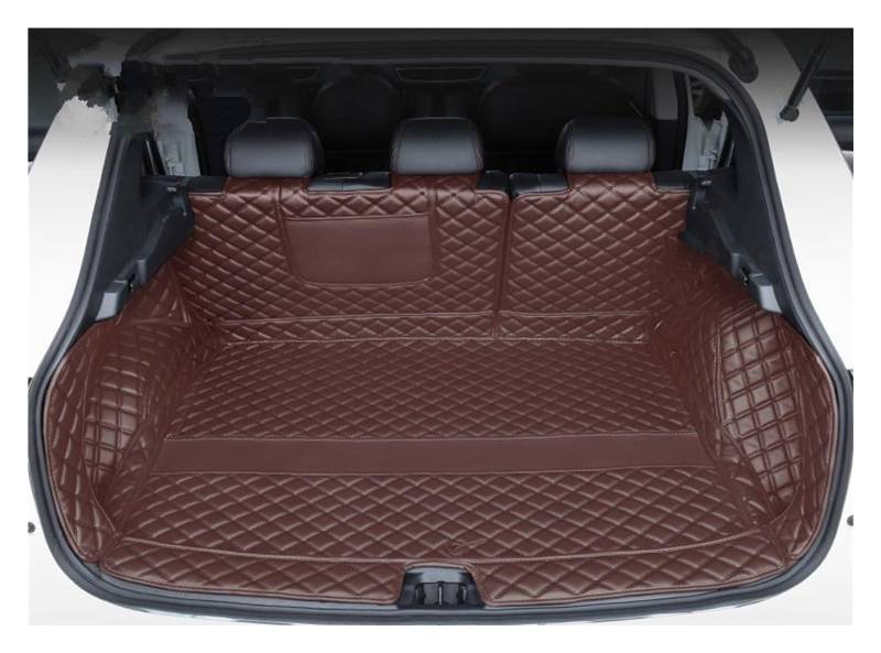 NVETJMUA Kofferraummatten Für Mitsubishi Für Outlander 4WD 2WD 2013 2014 2015 2016 2017 2018 2019 2020 2021 Stamm Matte Matten Kofferraumschutz(5 Seats Brwon B,4WD) von NVETJMUA