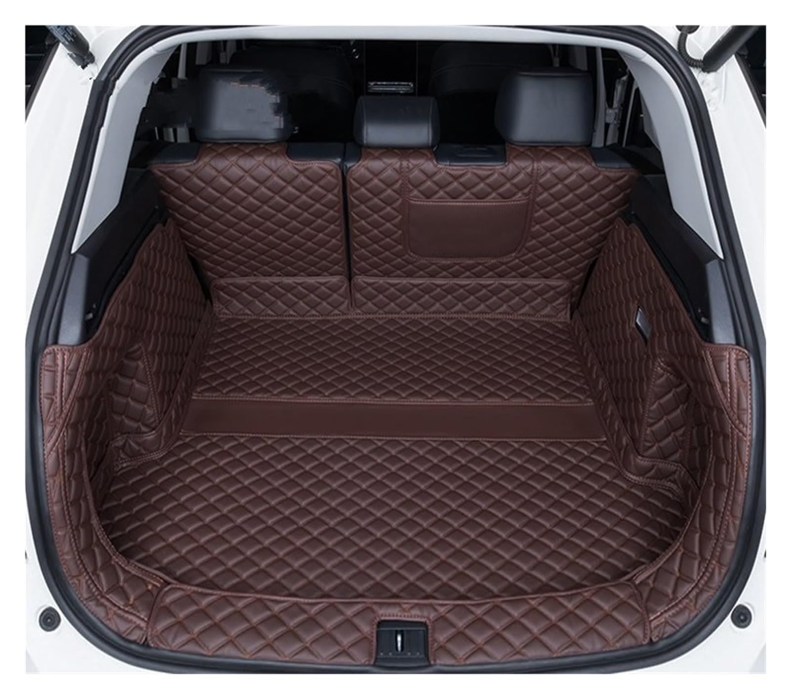 NVETJMUA Kofferraummatten Für RAV4 XA50 2019 2020 2021 2022 Kofferraumschutz Ledermatte Kofferraumschutz(Full Cover Brown) von NVETJMUA