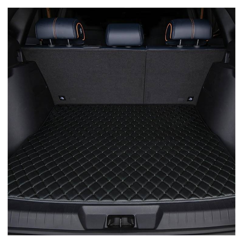 NVETJMUA Kofferraummatten Für Tesla Für Modell 3 Y S X 2022 Kofferraum Matte wasserdichte Leder Auto Zubehör Kofferraumschutz(Black-A) von NVETJMUA
