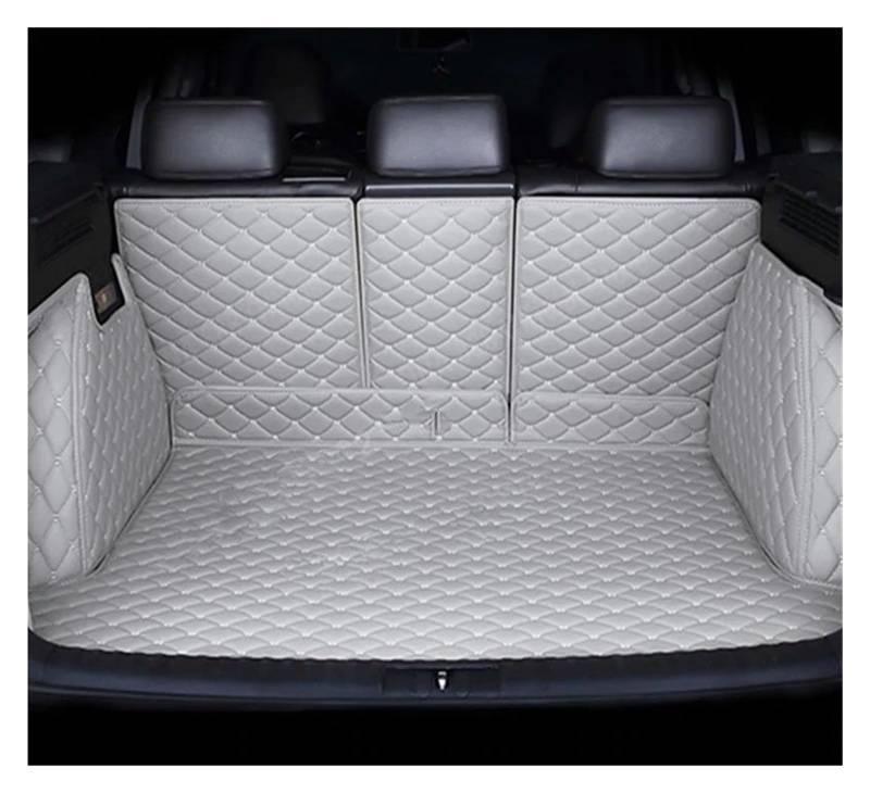 NVETJMUA Kofferraummatten Für X1 U11 U12 2023 2024 2025 Leder Kofferraum Lagerung Pads Auto Hinten Stamm Matten Teppiche Kofferraumschutz(Light Grey-B) von NVETJMUA