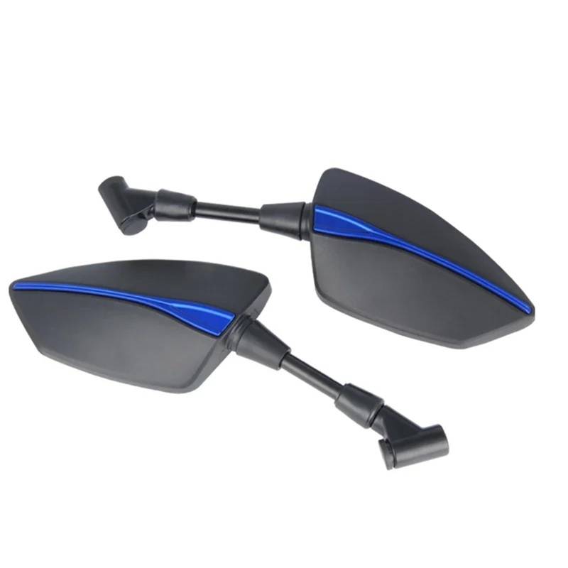 NVETJMUA Motorrad Lenkerendenspiegel Für Benelli 180s 302s Für TNT 125 135 150 250 300 600 BN 302 S Adjustabale Rearview Außenspiegel Lenkerspiegel Motorrad(Blue) von NVETJMUA