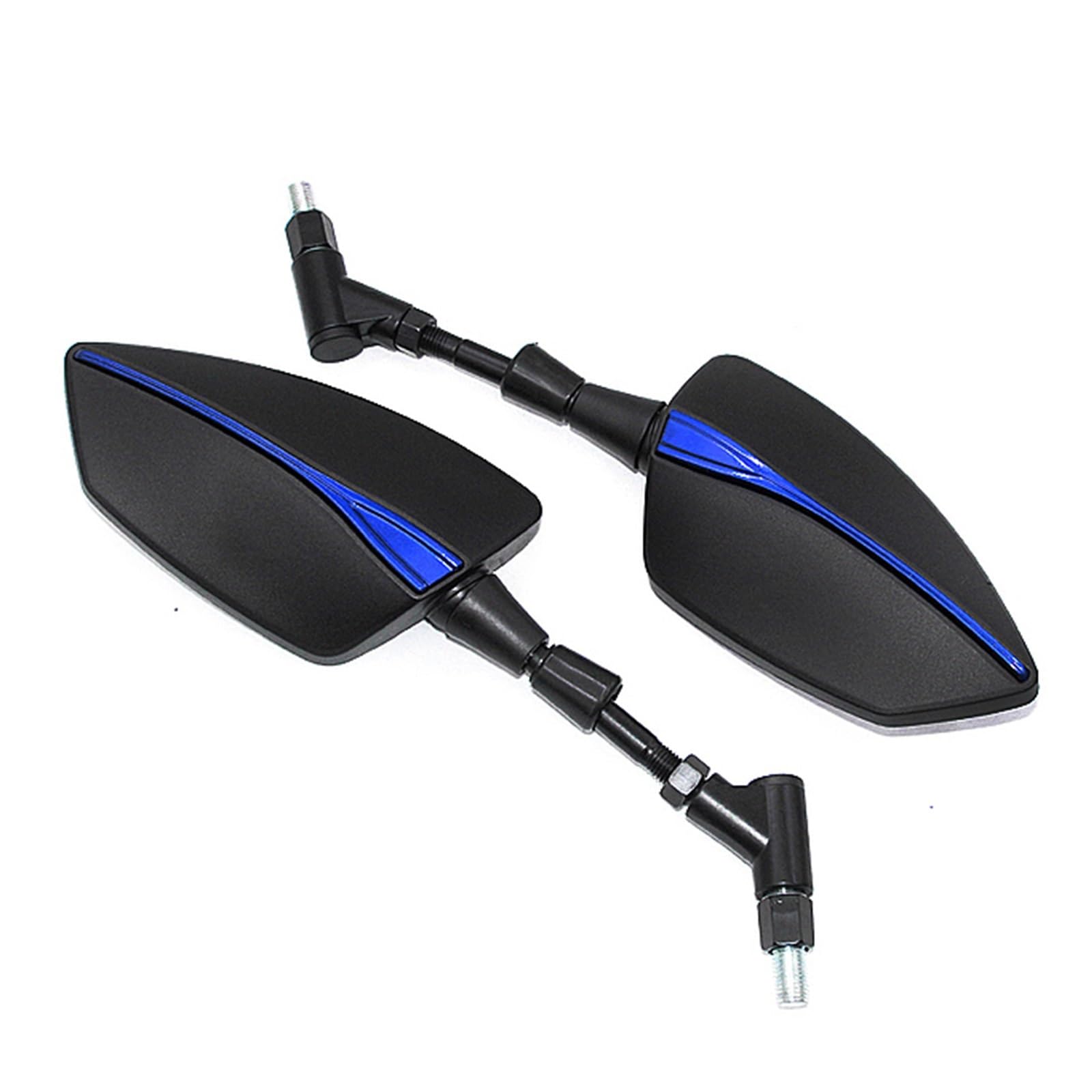 NVETJMUA Motorrad Lenkerendenspiegel Für Gilera Für Fuoco 500 GP800 GP850 Für Nexus 300 500 250 E3 Motorrad Universal 8MM 10MM Schraube Rearview Außenspiegel Lenkerspiegel Motorrad(Blue) von NVETJMUA