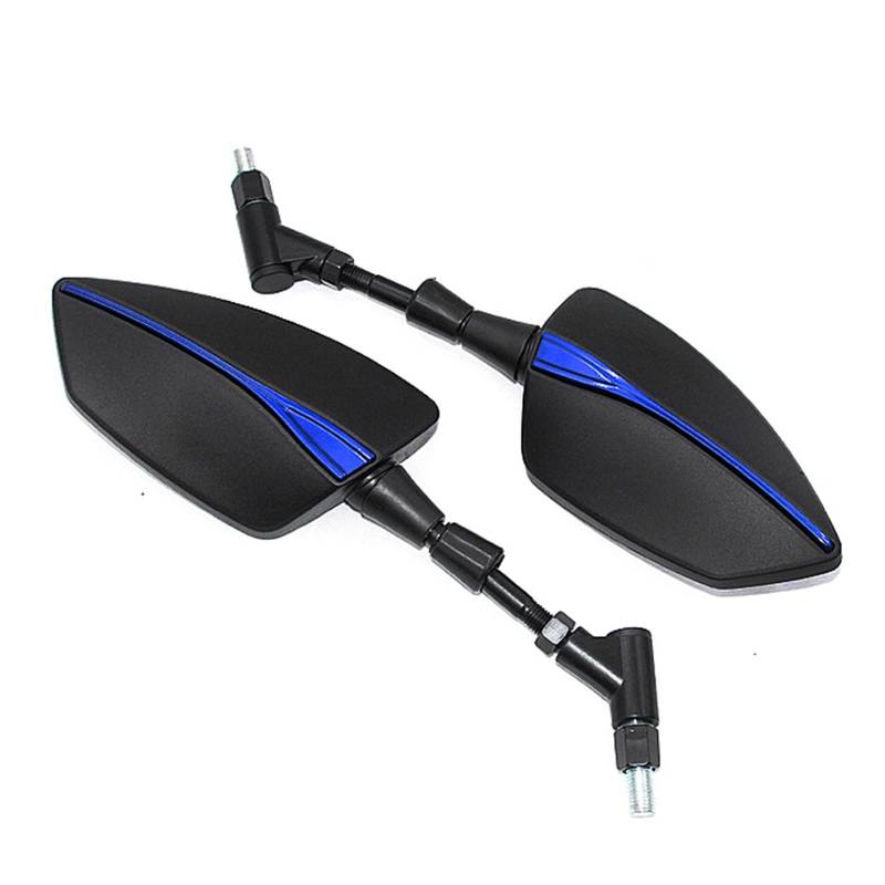 NVETJMUA Motorrad Lenkerendenspiegel Für Gilera Für Fuoco 500 GP800 GP850 Für Nexus 300 500 250 E3 Motorrad Universal 8MM 10MM Schraube Rearview Außenspiegel Lenkerspiegel Motorrad(Blue) von NVETJMUA
