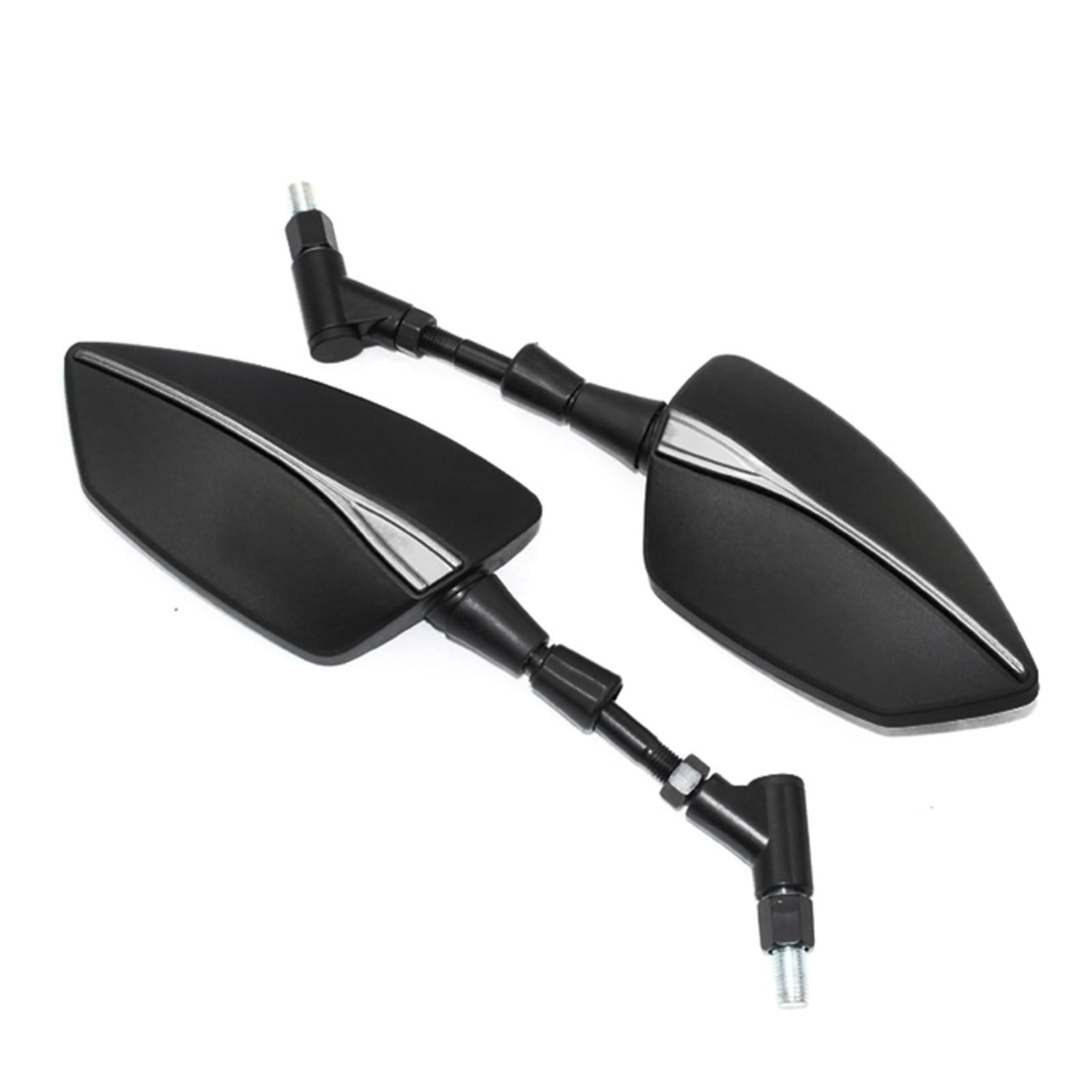 NVETJMUA Motorrad Lenkerendenspiegel Für Gilera Für Fuoco 500 GP800 GP850 Für Nexus 300 500 250 E3 Motorrad Universal 8MM 10MM Schraube Rearview Außenspiegel Lenkerspiegel Motorrad(Weiß) von NVETJMUA