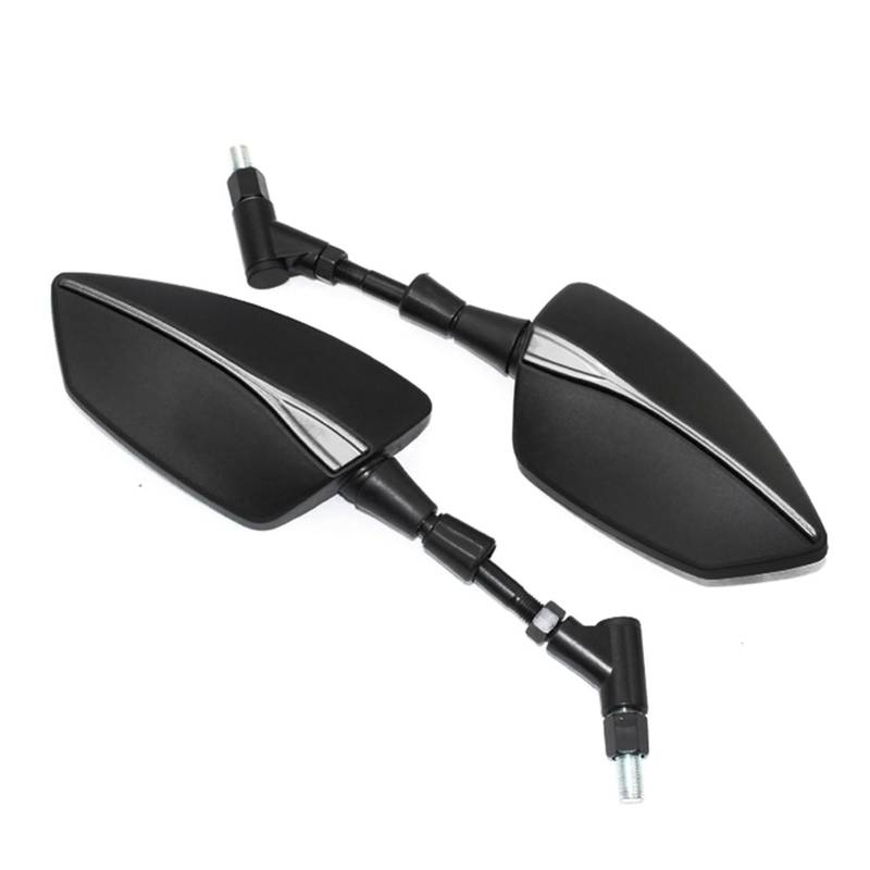 NVETJMUA Motorrad Lenkerendenspiegel Für Gilera Für Fuoco 500 GP800 GP850 Für Nexus 300 500 250 E3 Motorrad Universal 8MM 10MM Schraube Rearview Außenspiegel Lenkerspiegel Motorrad(Weiß) von NVETJMUA