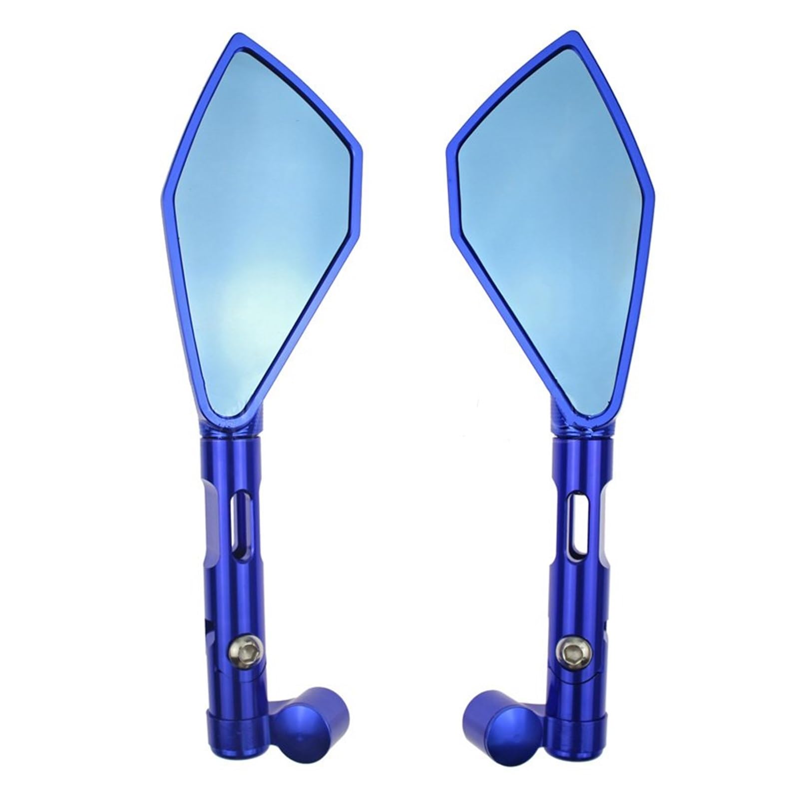 NVETJMUA Motorrad Lenkerendenspiegel Für Kawasaki Für Z900 Z1000 Für Z650 Für Z125 Motorrad CNC Aluminium Rearview Außenspiegel Lenkerspiegel Motorrad(Blue) von NVETJMUA