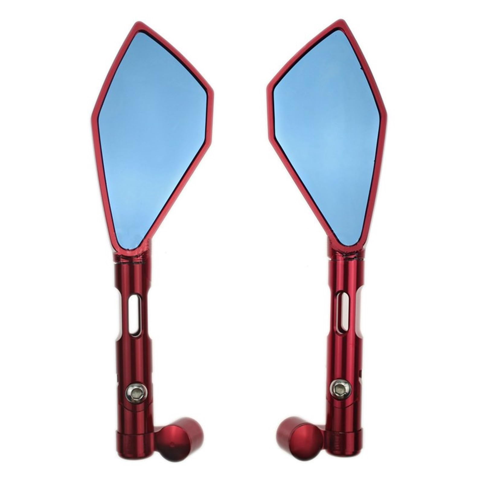 NVETJMUA Motorrad Lenkerendenspiegel Für Kawasaki Für Z900 Z1000 Für Z650 Für Z125 Motorrad CNC Aluminium Rearview Außenspiegel Lenkerspiegel Motorrad(Red) von NVETJMUA